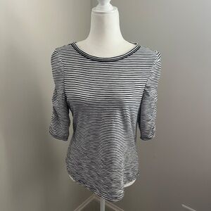 Shirred Sleeve Crewneck Tee Size Medium